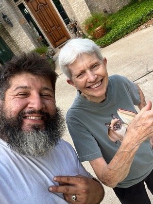 Lucas with Judy, a Weston Lakes customer