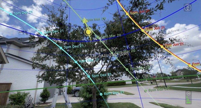 Sun-path analysis on a real job